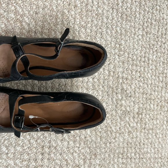 Clarks black heels strappy Mary Jane size 9 - Picture 3 of 10